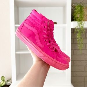 all pink vans high tops
